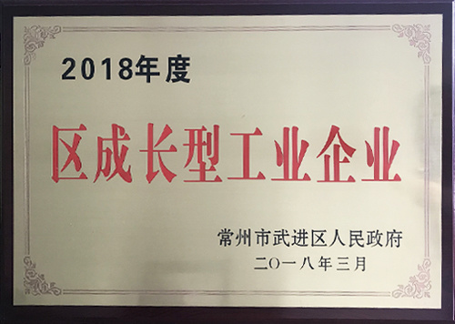 2018年度区成长型工业企业